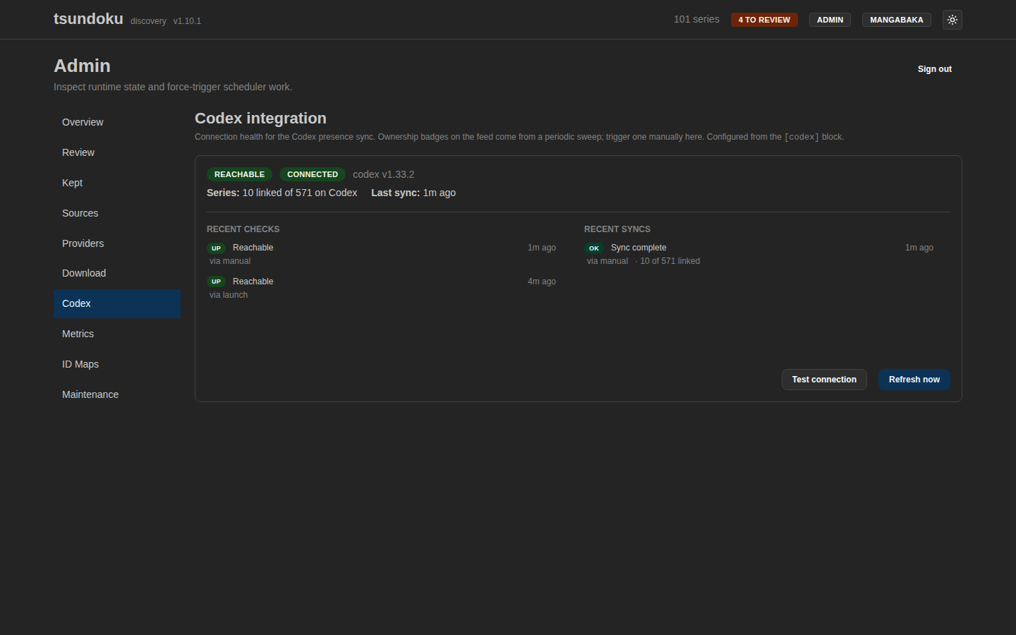 Codex integration page